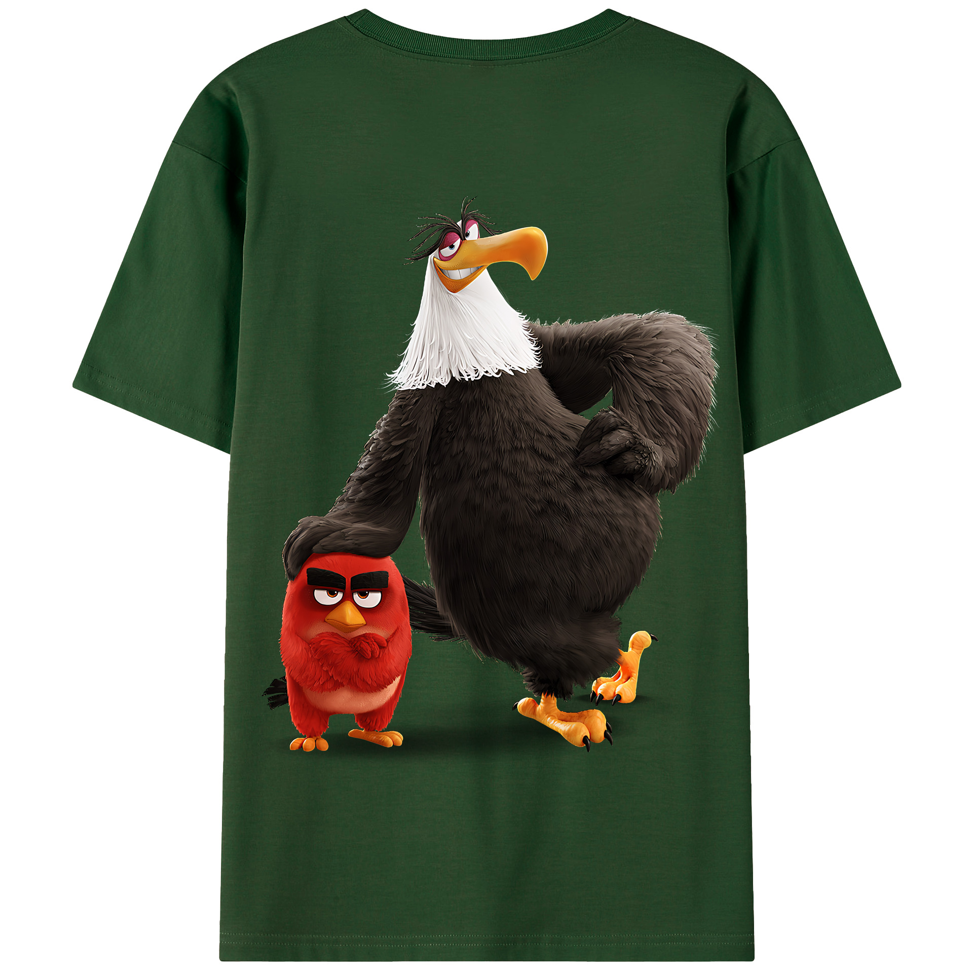 （画像用） Angry Birds アングリーバード 綿100％半袖Tシャツ（背面プリント）